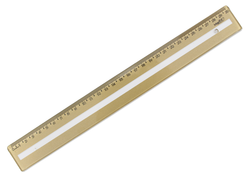 RéGUA DE 30CM GUIA DE LEITURA DOURADA MAXCRIL