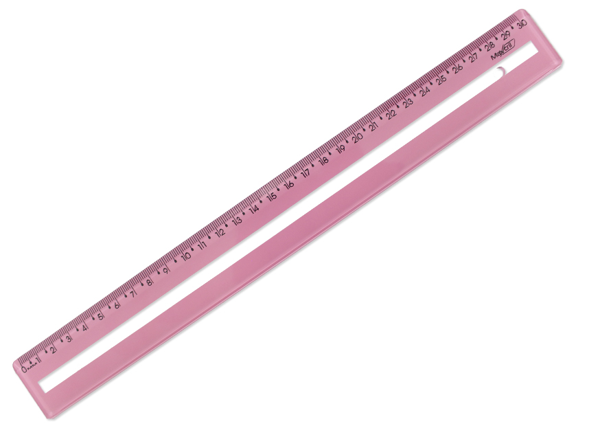 RéGUA DE 30CM GUIA DE LEITURA ROSA MAXCRIL