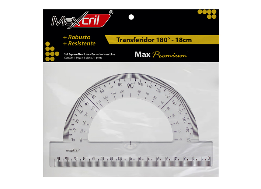 TRANSFERIDOR 180 GRAUS MAX PREMIUM CRISTAL 18CM