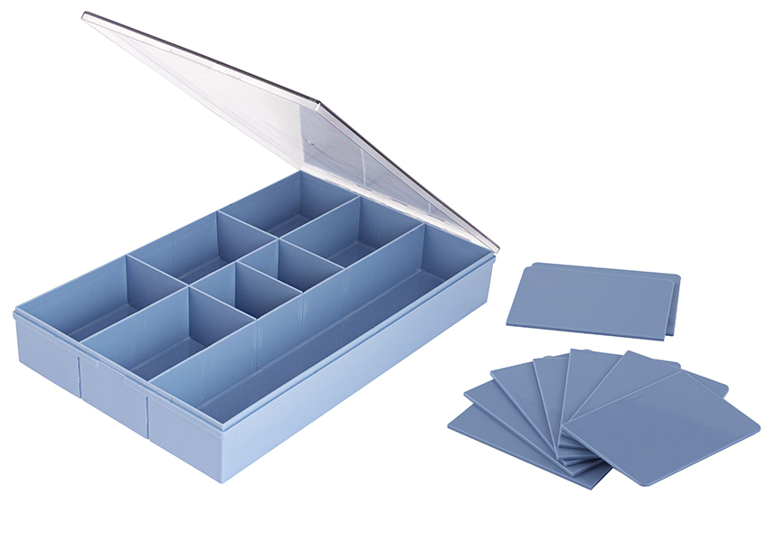 CAJA ORGANIZADORA MULTIUSOS AZUL PASTEL