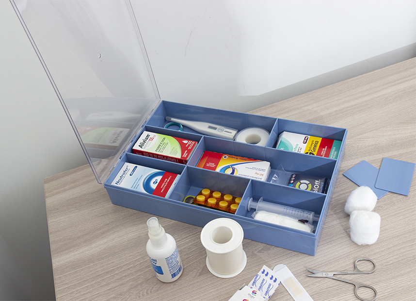 CAJA ORGANIZADORA MULTIUSOS AZUL PASTEL